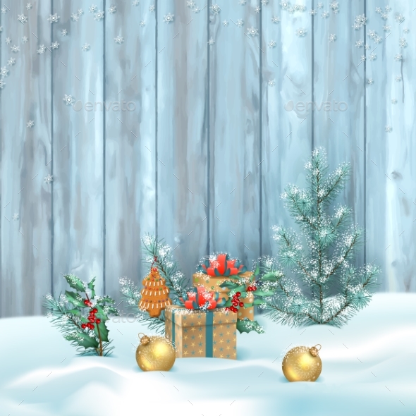 GraphicRiver Vector Christmas Landscape 21066888 GraphicRiver Vector Christmas Landscape 21066888