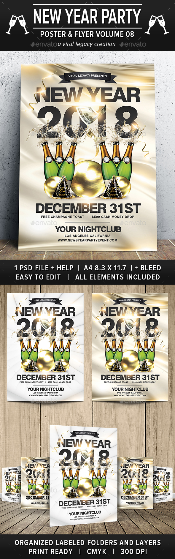 New Year Party Poster / Flyer V08 - Events Flyers