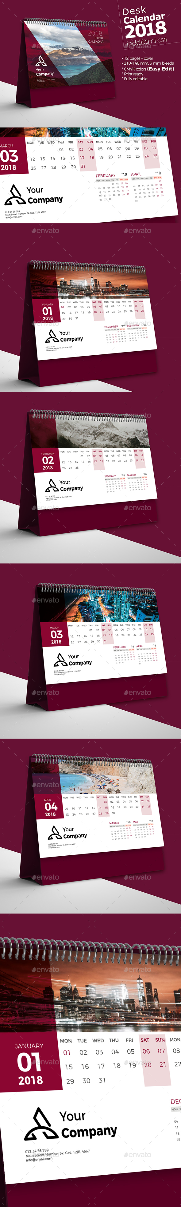 Desk Calendar 2018 - Calendars Stationery