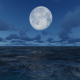 Night Sea With Moon - VideoHive Item for Sale