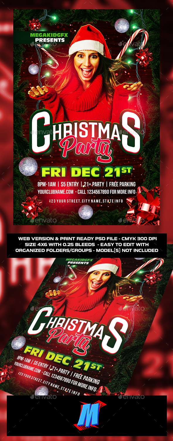 Christmas Party Flyer Template - Clubs & Parties Events