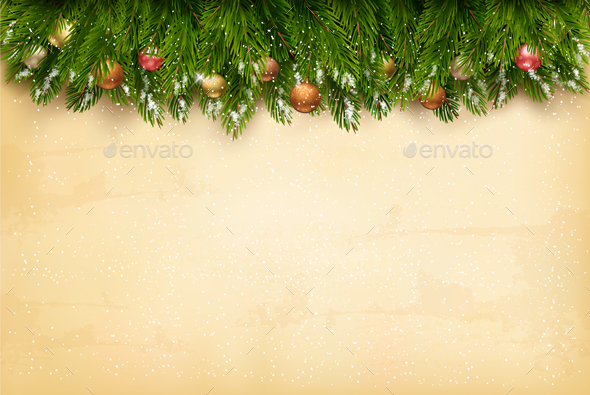 GraphicRiver Christmas Holiday Background With Old Paper 21068926 GraphicRiver Christmas Holiday Background With Old Paper 21068926