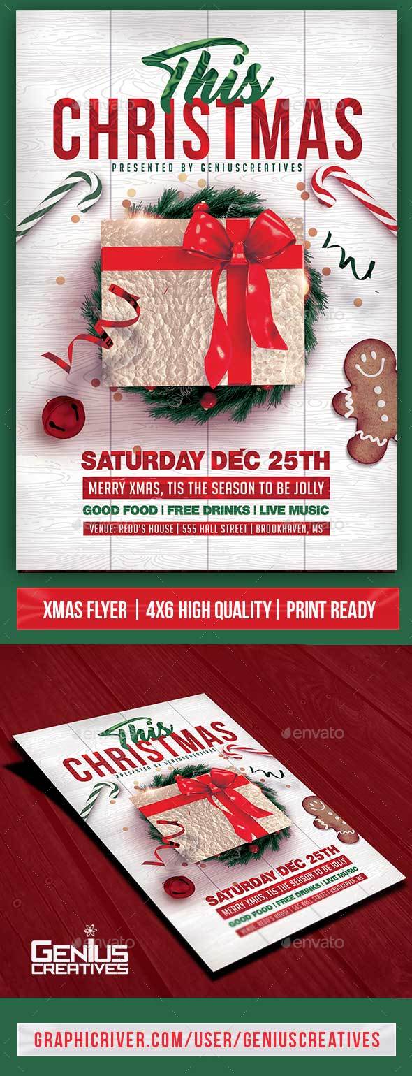 Christmas Party Flyer Template - Holidays Events