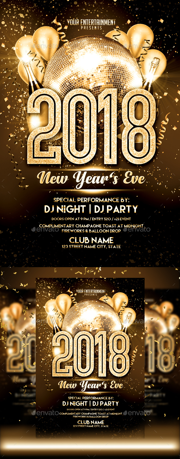 New Year Flyer - Flyers Print Templates