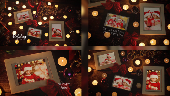 Christmas Night Photo Frame Video Displays template preview