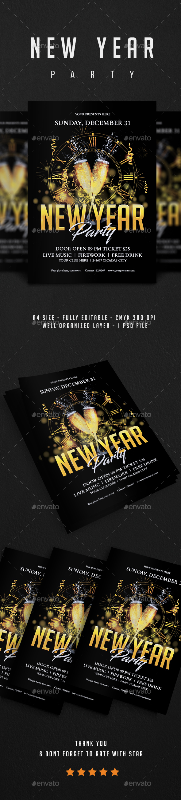GraphicRiver New Year Flyer Vol.6 21069726 GraphicRiver New Year Flyer Vol.6 21069726