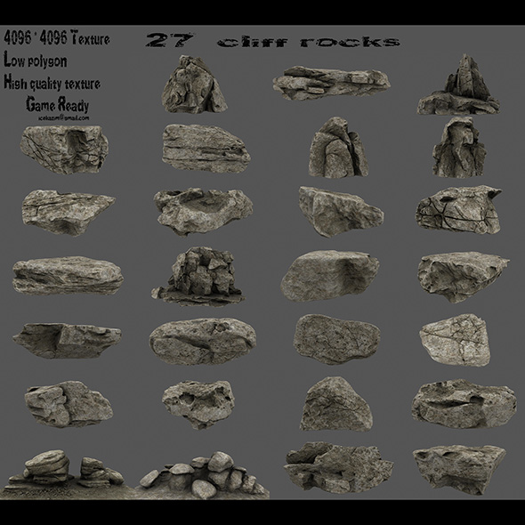 cliff rocks - 3Docean 21070013