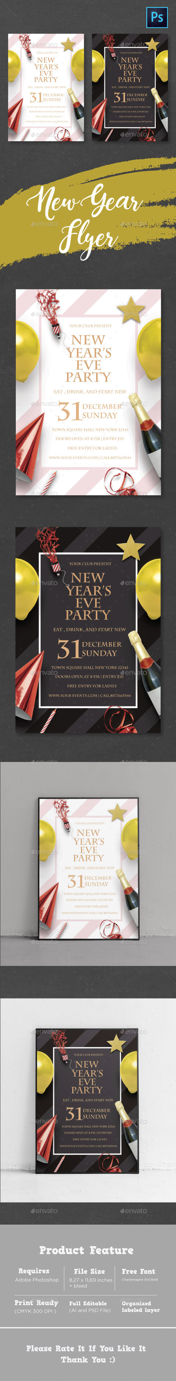 New Year's Eve Party Flyer - Clubs & Parties Events