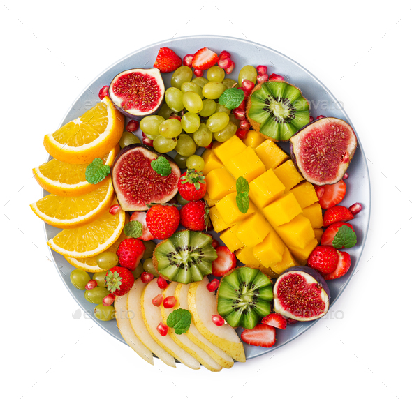 Platter fruits and berries. - Stock Photo - Images