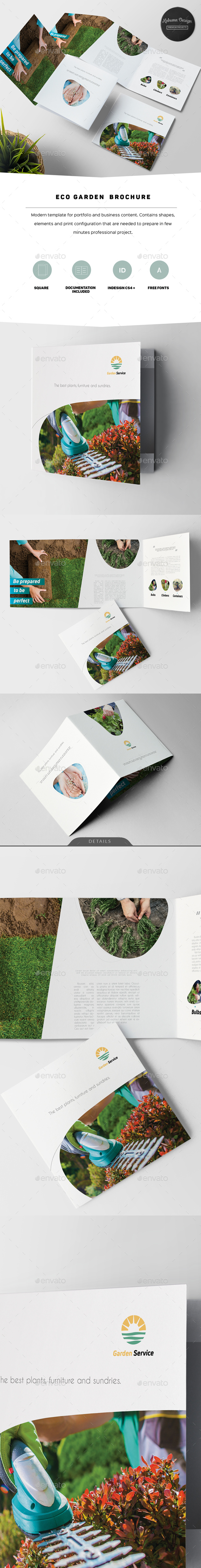 Eco Garden Square Trifold Brochure - Catalogs Brochures