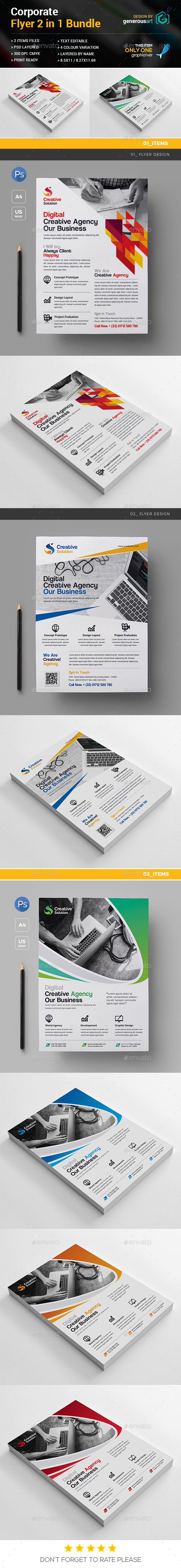 Flyer Bundle 2 in 1 - Corporate Flyers