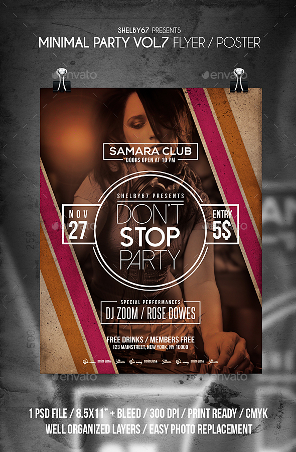 GraphicRiver Minimal Party Flyer Vol 7 21070295 GraphicRiver Minimal Party Flyer Vol 7 21070295
