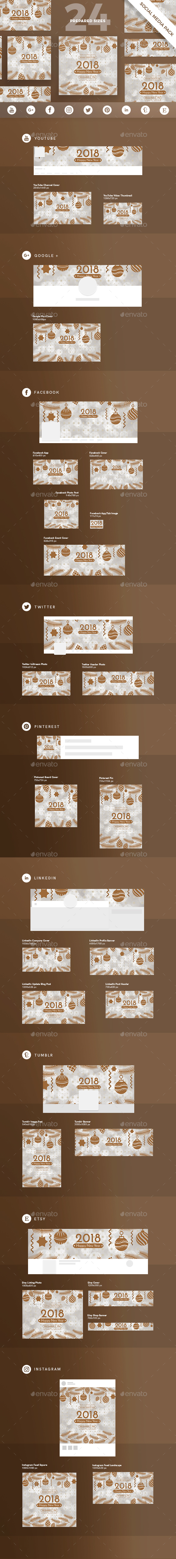 Happy New Year Social Media Pack - Miscellaneous Social Media