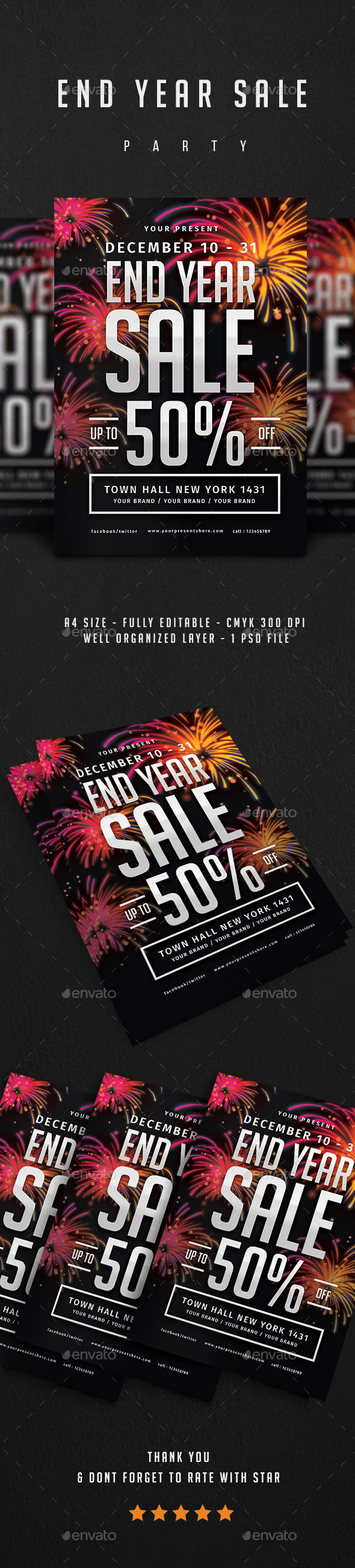 GraphicRiver End Year Sale Flyer 21070468