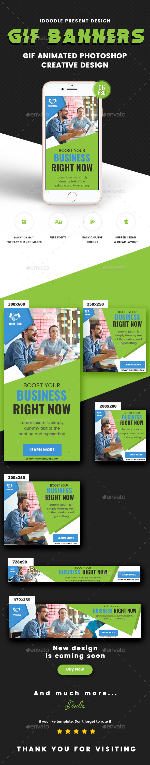 Animated Multipurpose, Business, Corporate Banners Ad - Banners & Ads Web Elements