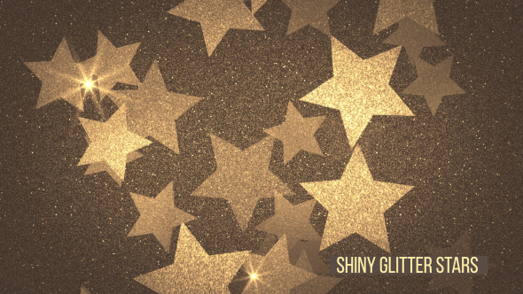 Gold Glitter Stars Loop Background