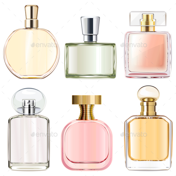 Vector Female Perfume Bottles - Miscellaneous Vectors