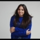Attractive Latino Female Model in Warm Bright Blue Sweater - VideoHive Item for Sale