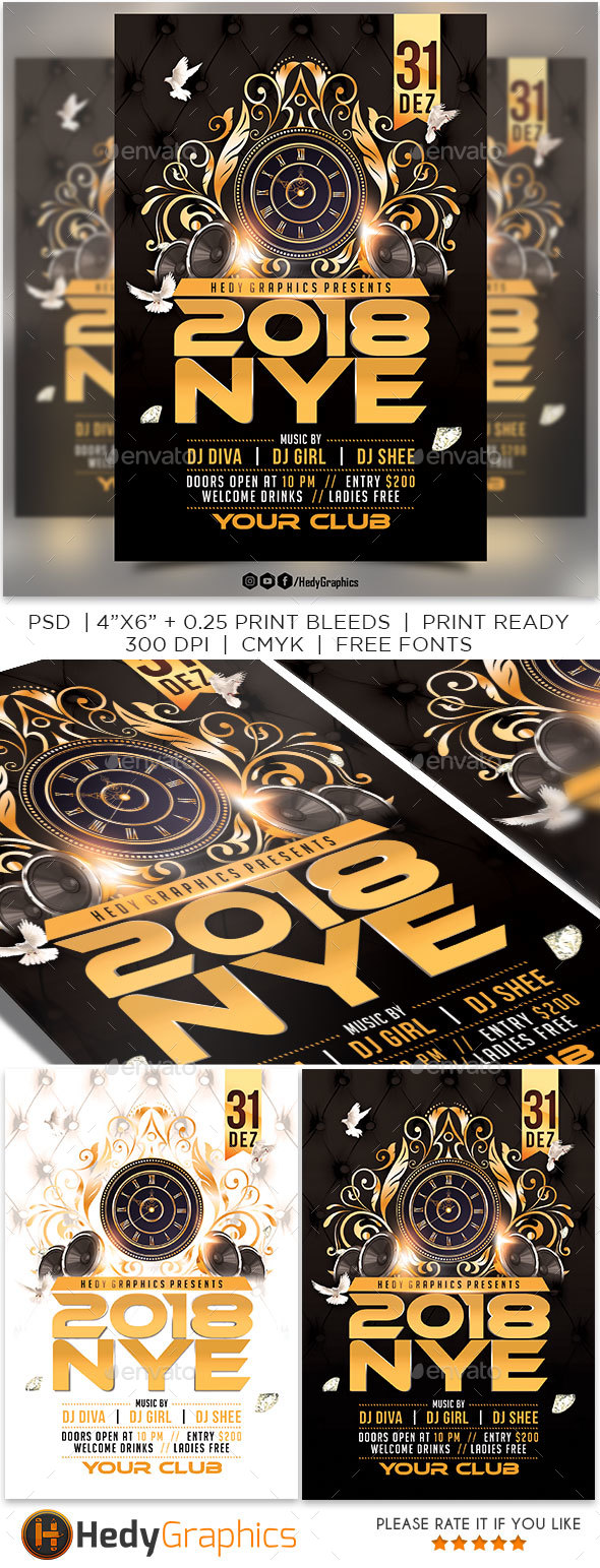 GraphicRiver 2018 Nye Party Flyer 21071232 GraphicRiver 2018 Nye Party Flyer 21071232