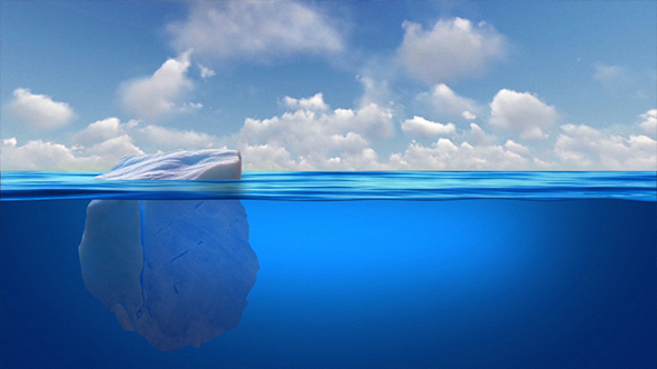 Iceberg Hidden Danger Global Warming Concept