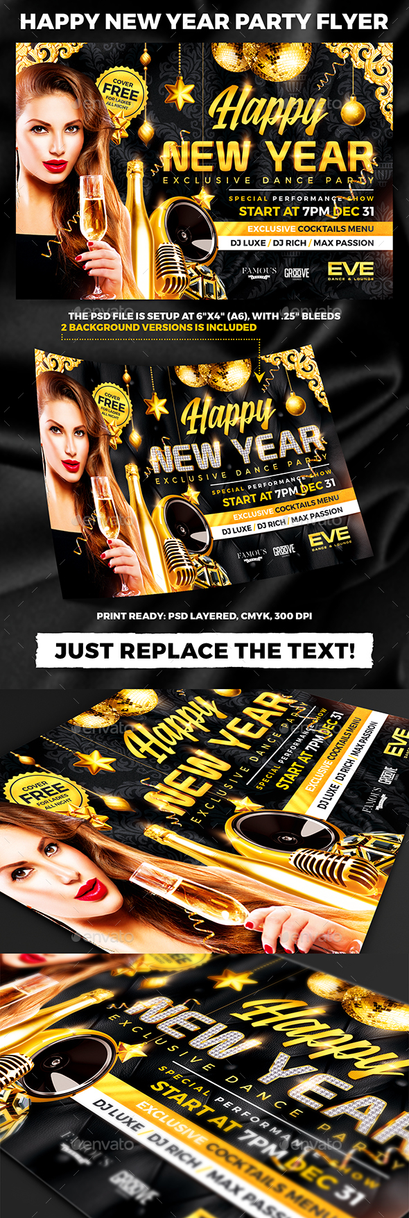 Happy New Year Party Flyer - Holidays Events