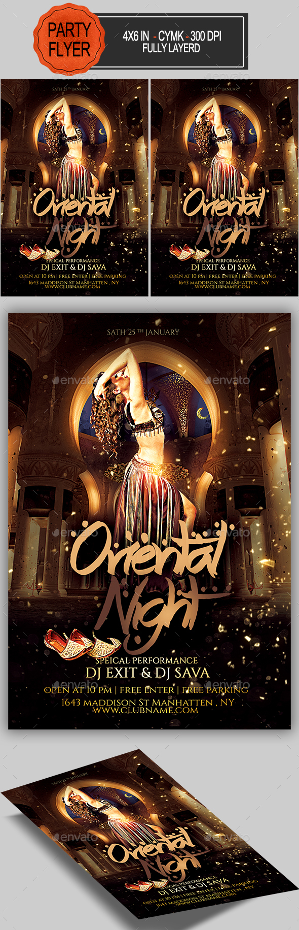 Oriental Night Flyer - Clubs & Parties Events