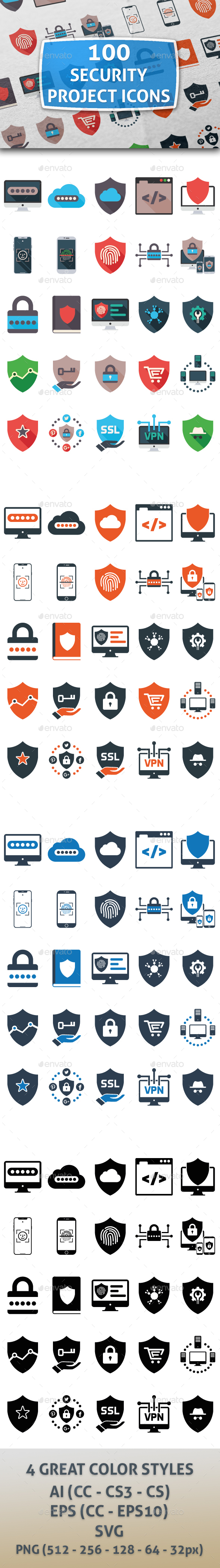 100 Security Icons - Technology Icons