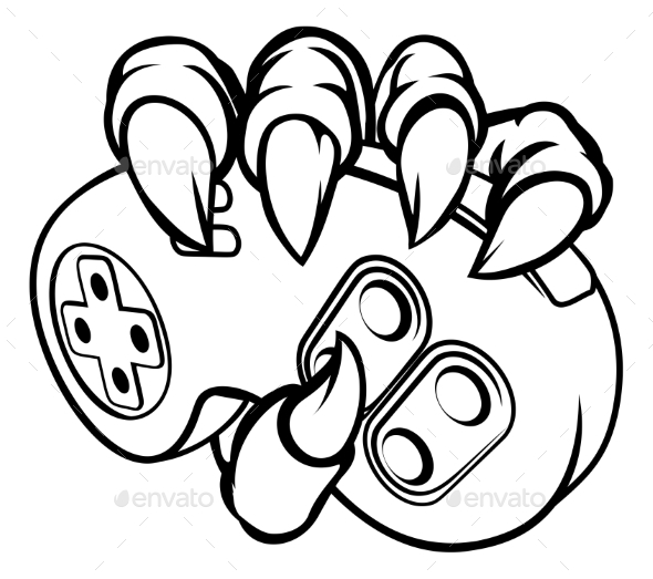 GraphicRiver Monster or Animal Claws Holding Games Controller 21071708 GraphicRiver Monster or Animal Claws Holding Games Controller 21071708
