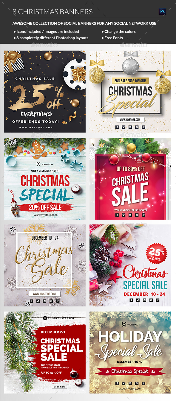 GraphicRiver Christmas Banners 21072382 GraphicRiver Christmas Banners 21072382