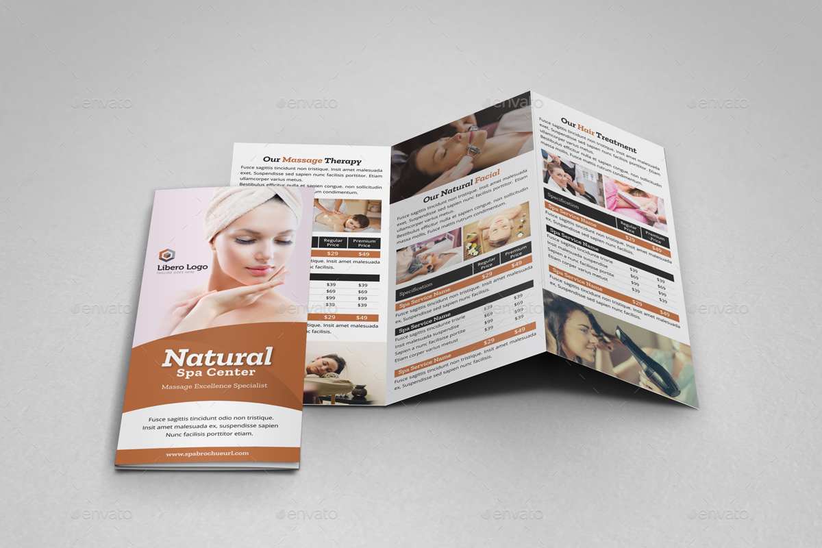 Spa Salon Brochure Catalog, Print Templates | GraphicRiver