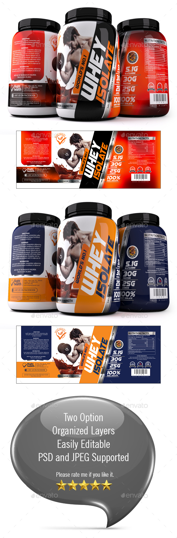 GraphicRiver Whey protein Label Template Vol-02 21074887 GraphicRiver Whey protein Label Template Vol-02 21074887