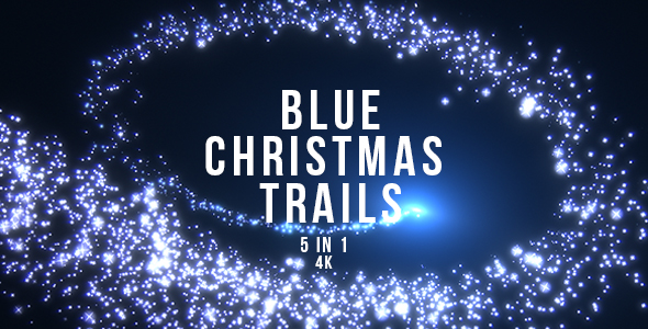 Blue Christmas Star Trails