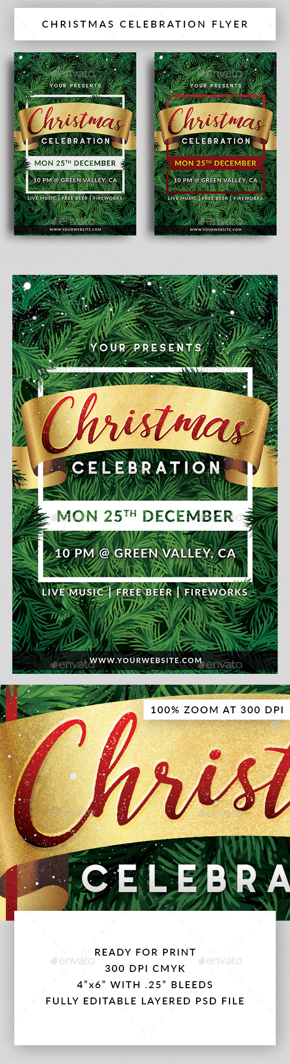 GraphicRiver Christmas Celebration Flyer 21075741 GraphicRiver Christmas Celebration Flyer 21075741