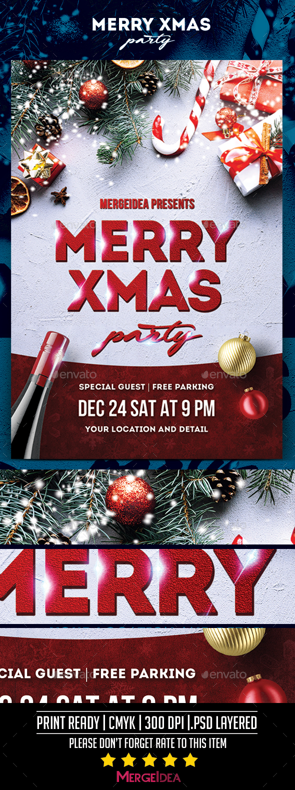 Merry Xmas Party Flyer - Holidays Events