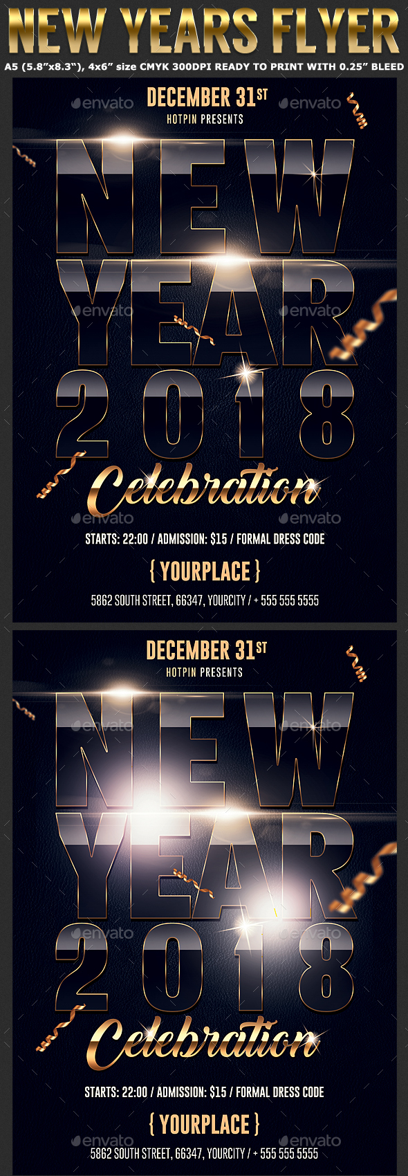 New Years Eve Party Flyer Template - Clubs & Parties Events