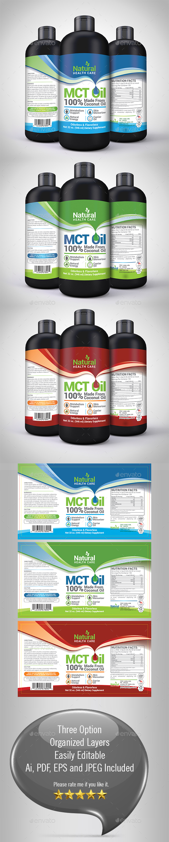 GraphicRiver MCT Coconut Oil Template 21076134 GraphicRiver MCT Coconut Oil Template 21076134