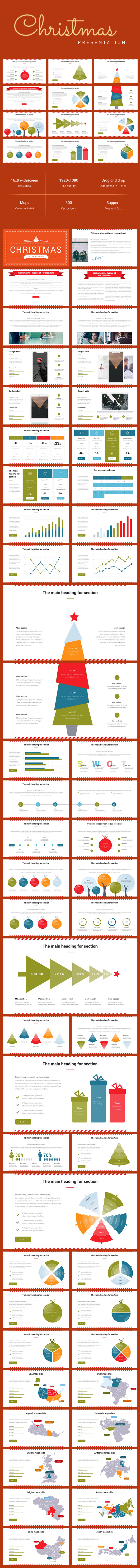 GraphicRiver Christmas Powerpoint Template 21076290