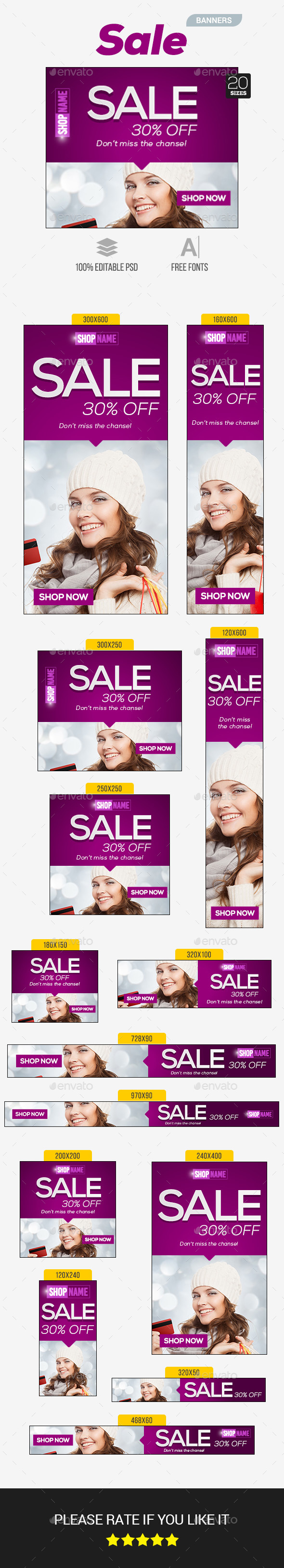 Sale Banners - Banners & Ads Web Elements