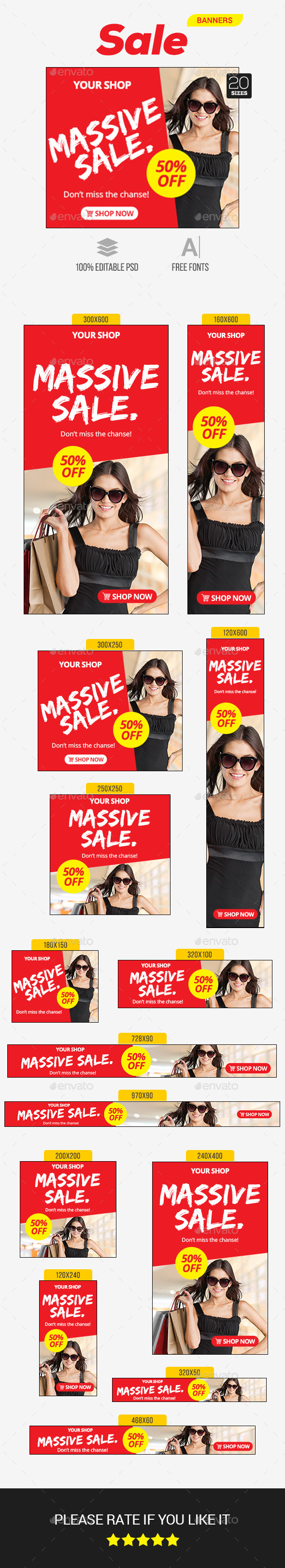 Sale Banners - Banners & Ads Web Elements