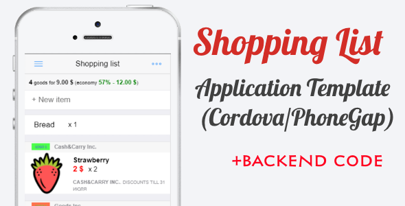 Shopping List App - CodeCanyon 21076425