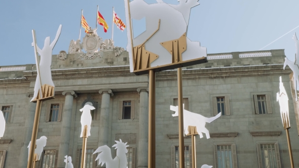 Christmas Decorations on Snt Jaume Square