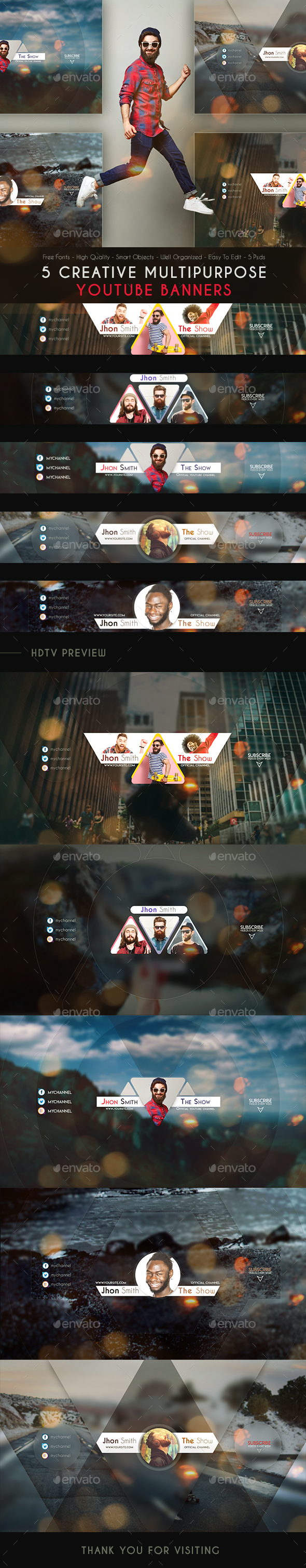 GraphicRiver Creative MultiPurpose YouTube Banners 21076488 GraphicRiver Creative MultiPurpose YouTube Banners 21076488