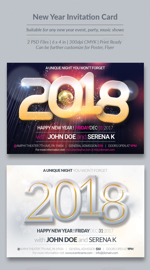 New Year Invitation Card Templates - Invitations Cards & Invites