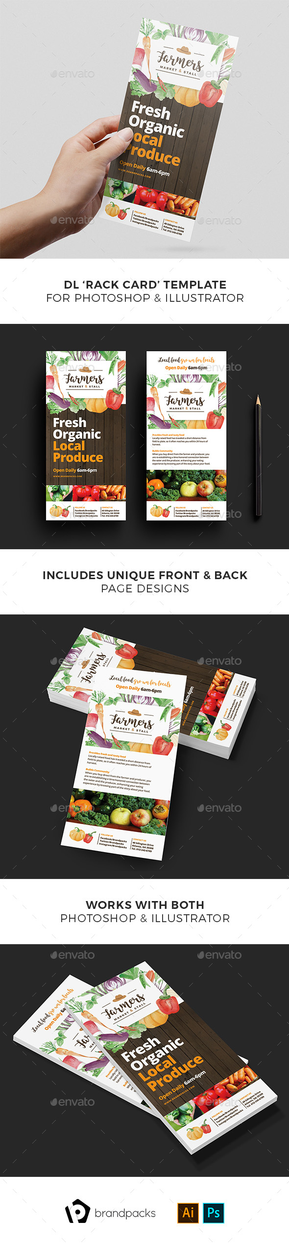 Farmers Market DL Card Template