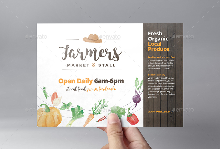 Farmers Market Flyer Template, Print Templates | GraphicRiver