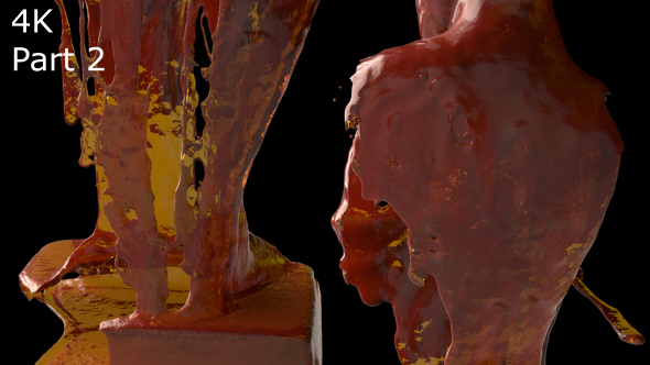 Molten Liquid Wax Statue