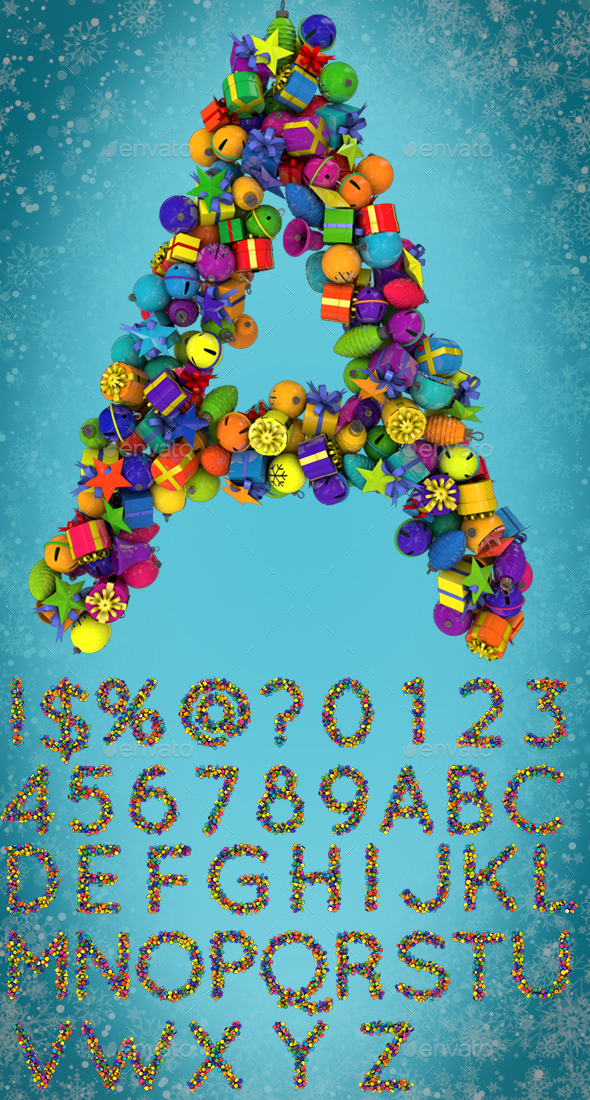 GraphicRiver Christmas Ornament Letters 21079138 GraphicRiver Christmas Ornament Letters 21079138