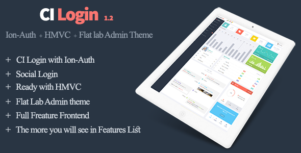 Codeigniter User Management System, Ion-Auth, HMVC with Flat Lab Admin Theme - CodeCanyon Item for Sale