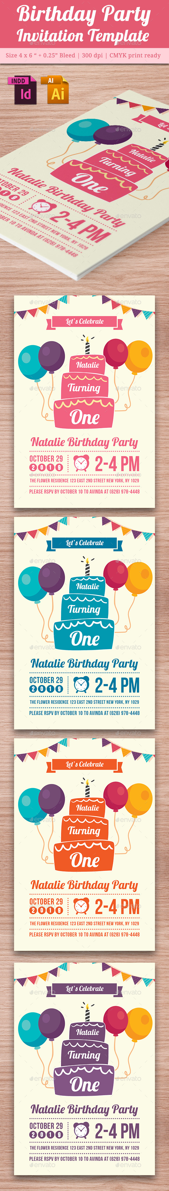 GraphicRiver Baby Birthday Template Vol 4 21081447 GraphicRiver Baby Birthday Template Vol 4 21081447