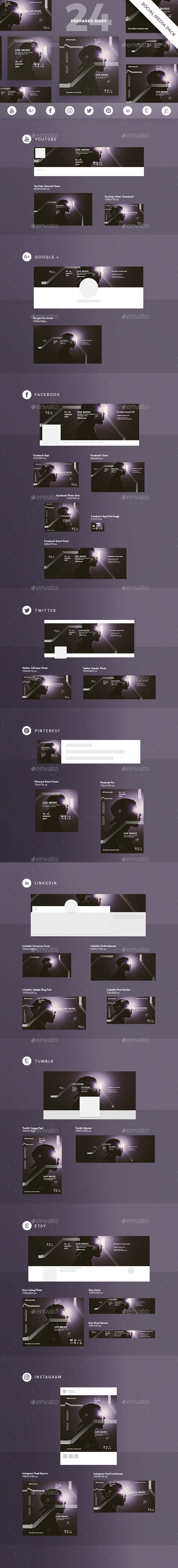 Music Social Media Pack - Miscellaneous Social Media